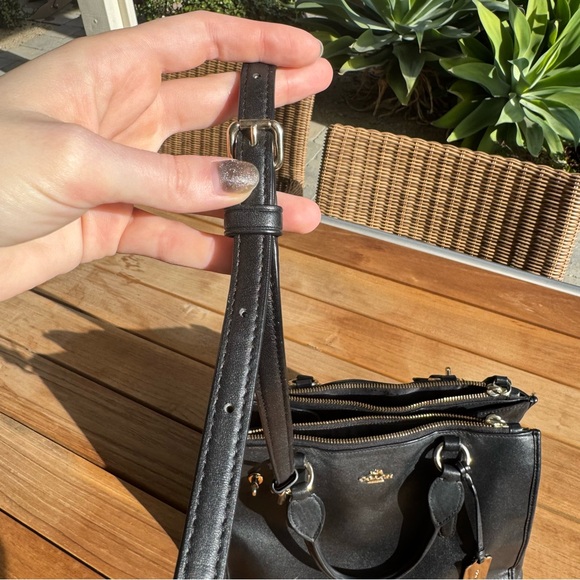 Black Leather Coach Handbag - Picture 9 of 12